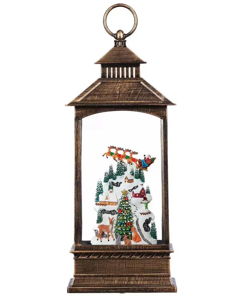 13-Inch Village-Style Christmas Lantern With Built-In Led Lighting 1