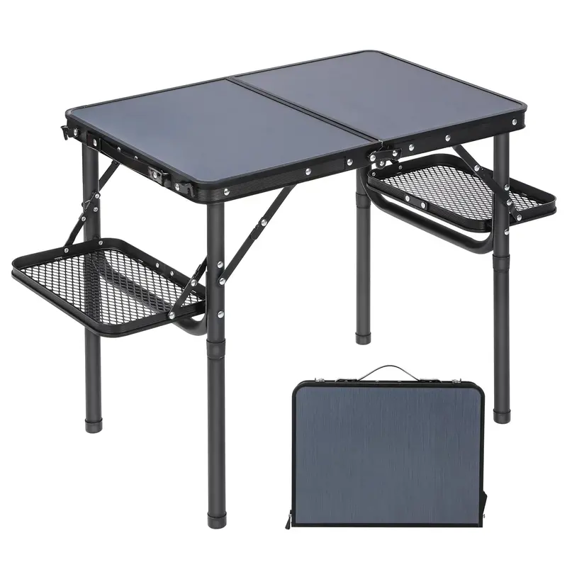 3-Foot Aluminum Camping Table With Extendable Side Wings 1