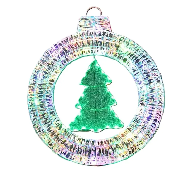 33-Inch Lighted Christmas Wreath With Integrated Mini Tree – 84 Warm White Leds 1