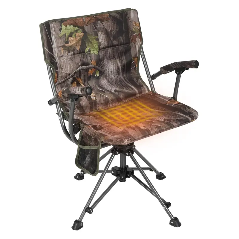 360° Rotating Heated Hunting Chair For Ground Blinds 1