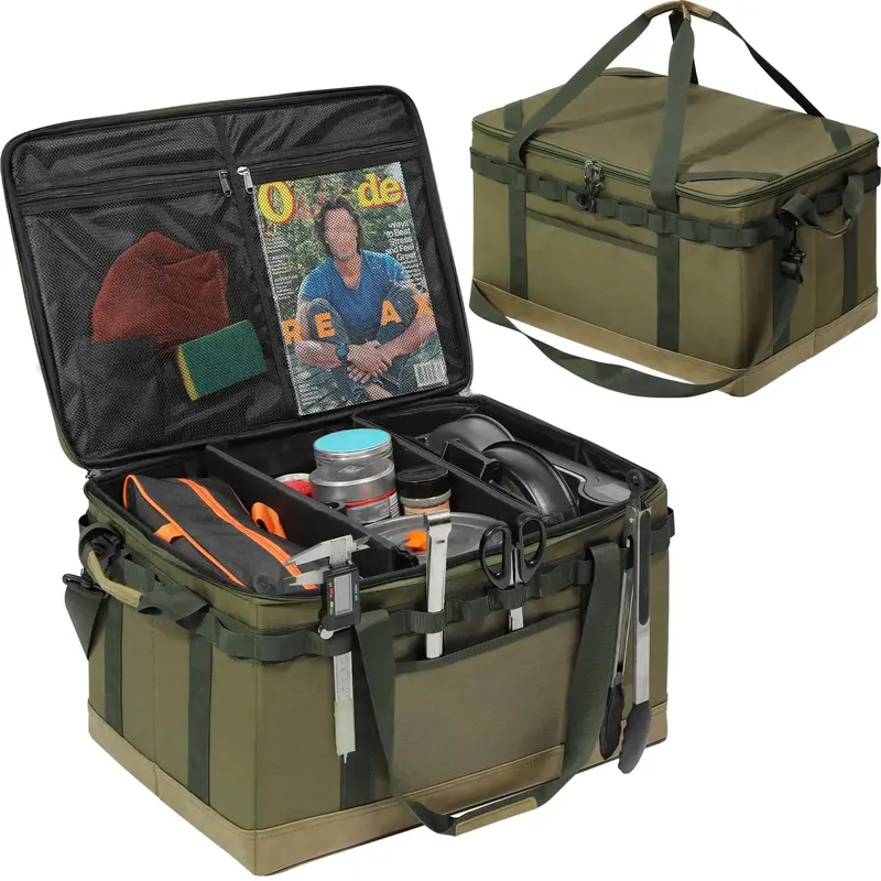57L Tactical Waterproof Duffel Bag – Outdoor Utility Tote With Adjustable Dividers & Shoulder Strap 1