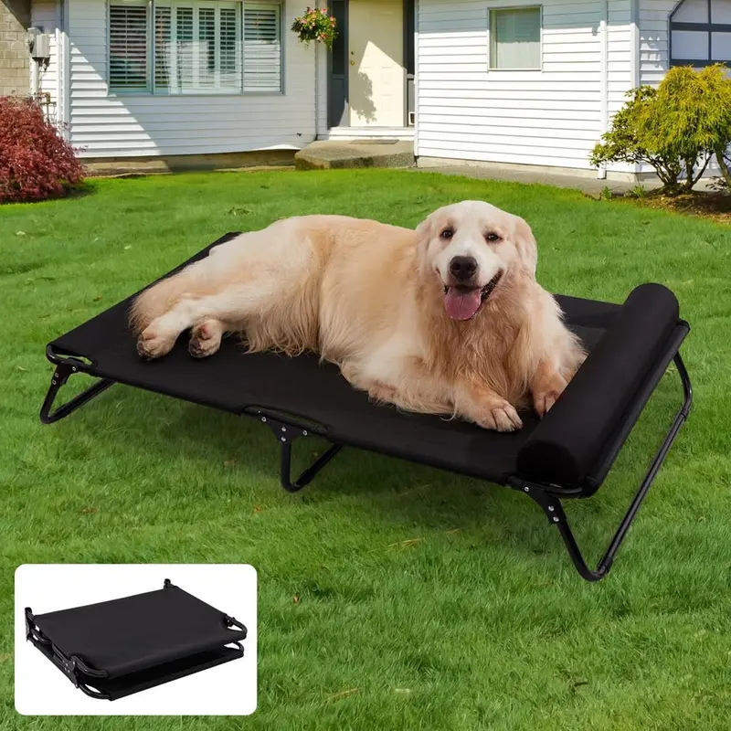 Abe Elevated Outdoor Dog Cot – Extra-Large Cooling Pet Bed For Hot Weather, Off-Ground Design 1