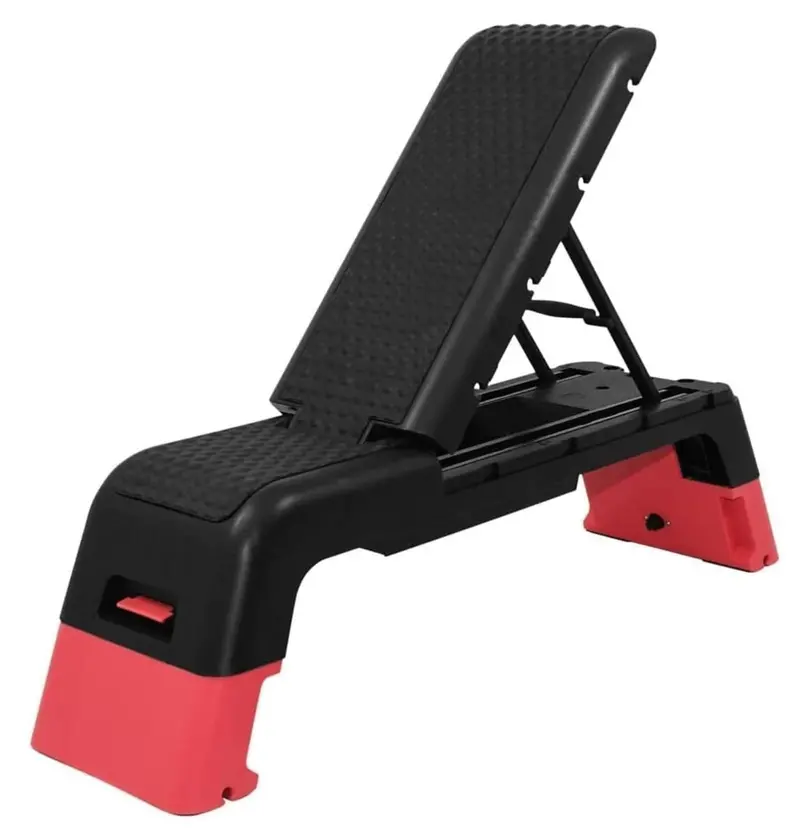 Aerobic Deck Fitness Station – Multi-Functional Red/Black Exercise Platform For Home Workouts 1
