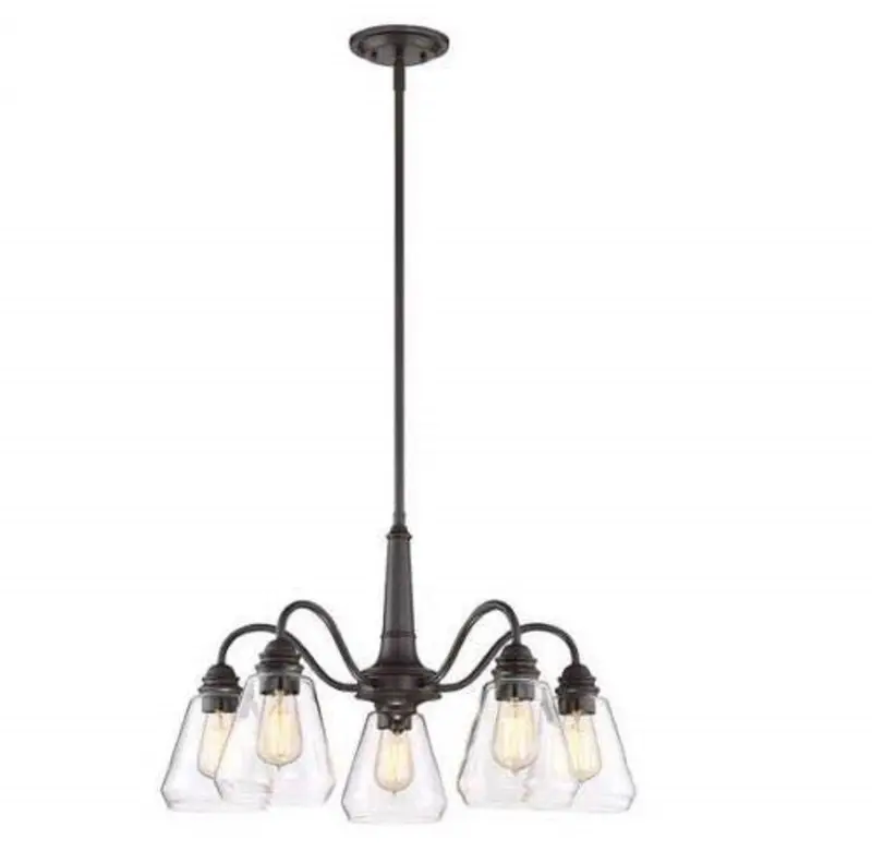 Altair Lighting 5-Arm Reversible Led Chandelier – Dimmable, Satin Bronze Finish 1