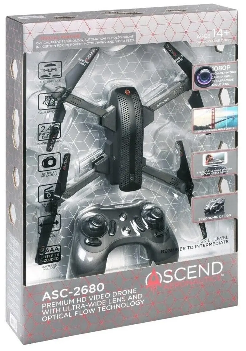 Ascend Aeronautics Asc-2680 Hd Drone – Premium Video Capture With Ultra-Wide Lens 1