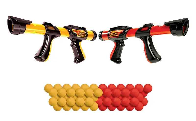 Atomic Power Popper 2X Battle Pack – Includes 2 Launchers & 84 Ammo Balls (Red/Yellow) 1