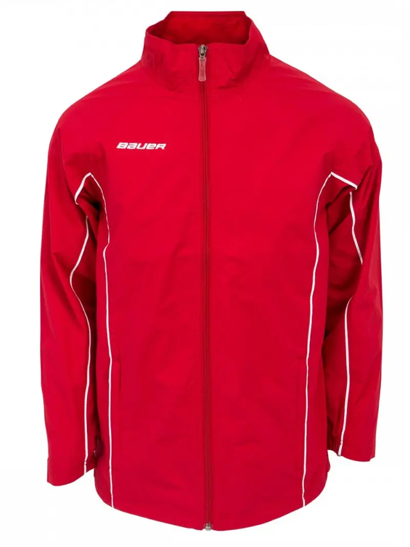 Bauer Senior Warm-Up Jacket – Red, X-Large, Lightweight Training Layer 1