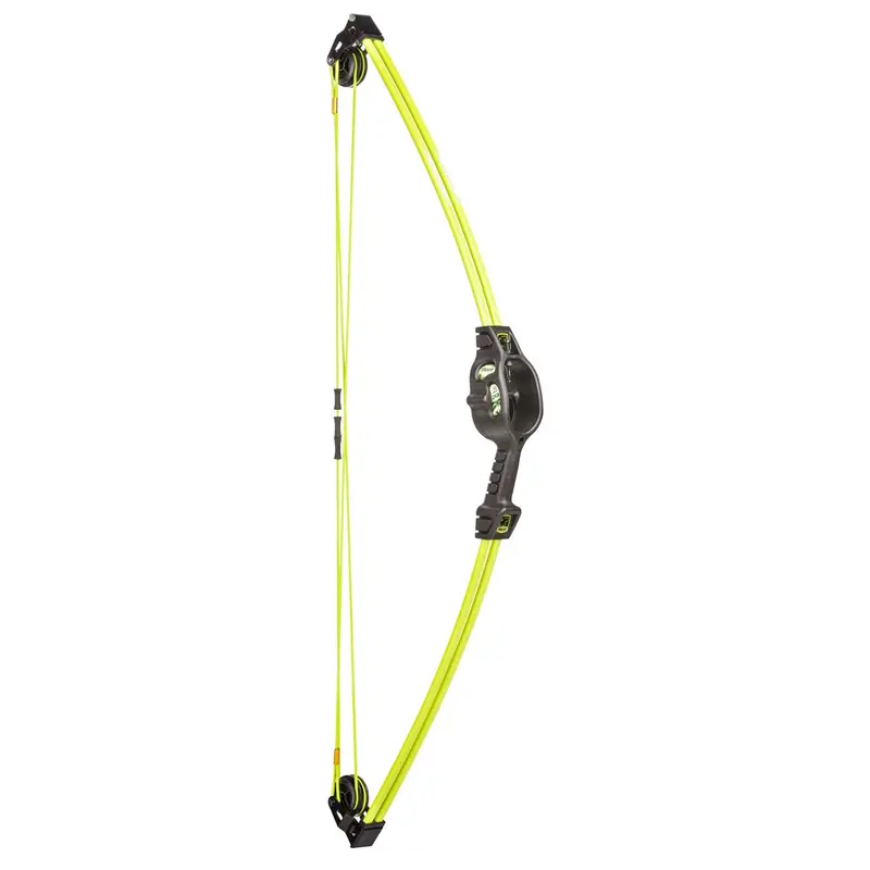 Bear Archery Spark Youth Compound Bow Set – Includes 4 Arrows, Flo Green Finish 1