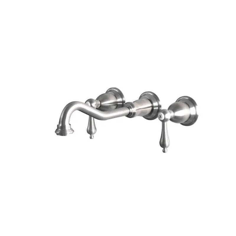 Belle Foret 966Pml Lh Wall-Mounted Vessel Faucet With Dual Handles – Matte Black Finish 1