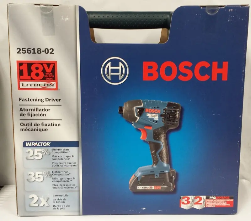 Bosch 18V Lithium-Ion Impact Driver Kit – 25618-02 Fastening Tool Set 1