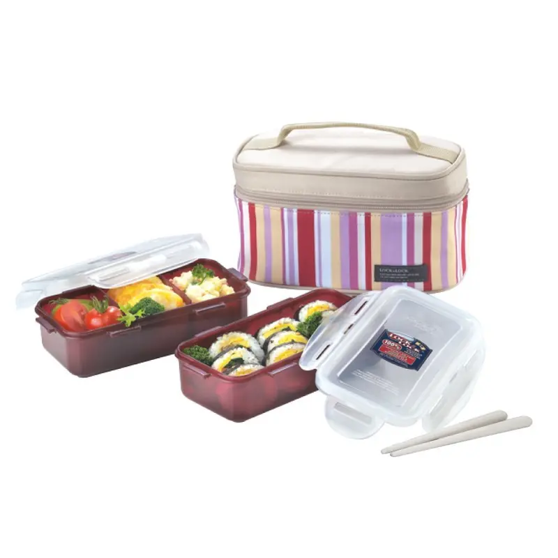 Bpa-Free Lock&Lock Rectangular Lunch Container In Soft Pink 1