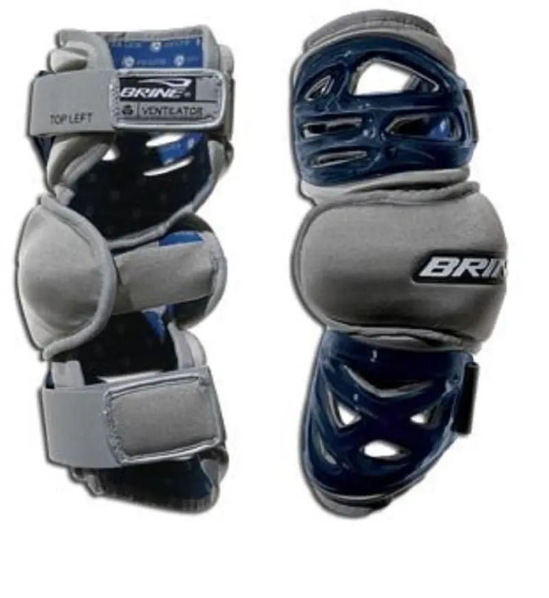 Brine Lacrosse Ventilator Arm Guards – Navy Blue, Large 1