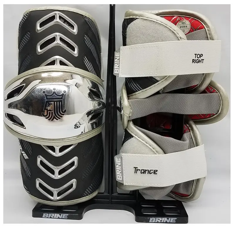 Brine Trance Lacrosse Arm Guards – Black, Medium 1