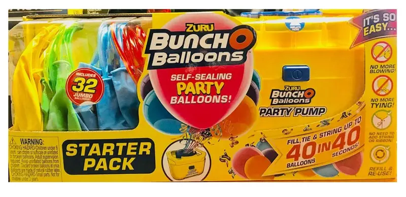 Bunch O Balloons Electric Air Pump Starter Kit – Assorted Colors (Yellow/Green/Blue/Red) 1