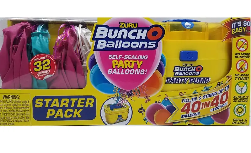 Bunch O Balloons Electric Air Pump Starter Kit – Pink/Teal/White Party Balloon Filler 1