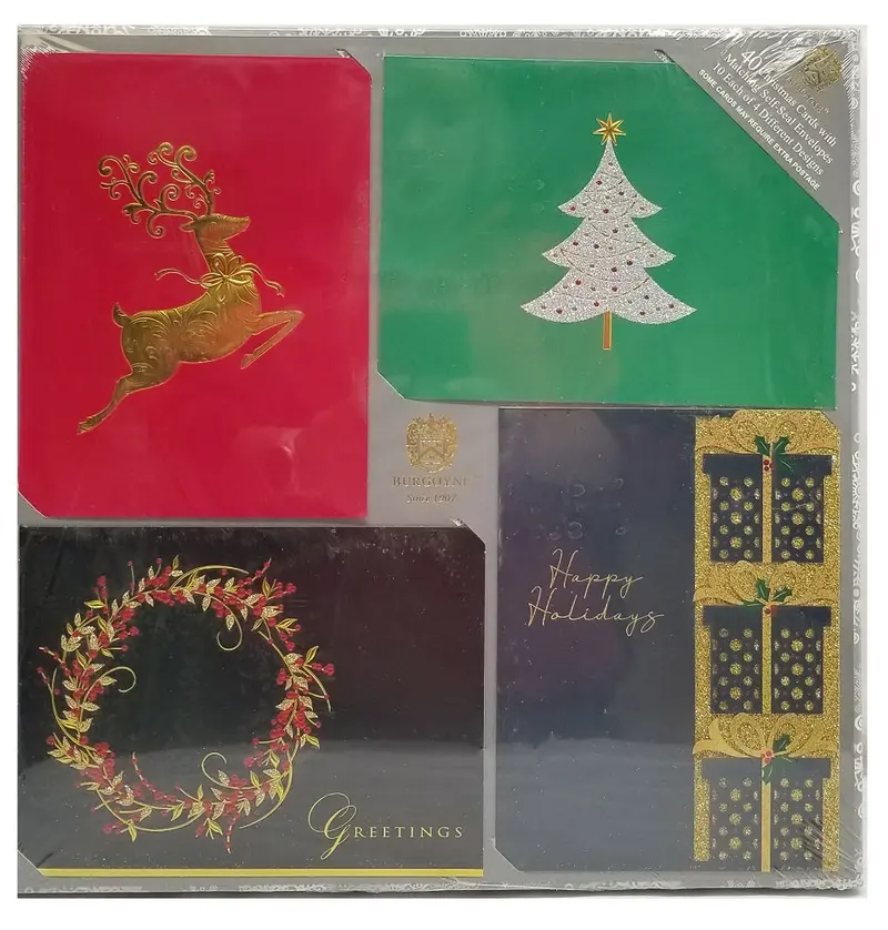 Burgoyne Elegant Holiday Greeting Cards – Pack Of 40 With Matching Envelopes 1