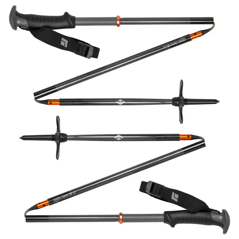 Carbon Compactor Lightweight Ski Poles – Packable Design 1