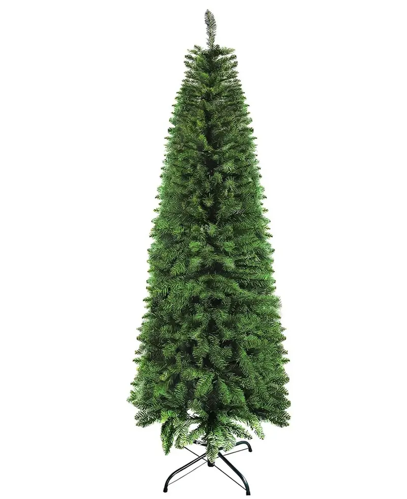 Cg Hunter 6-Foot Slim Pencil Artificial Christmas Tree With Reinforced Metal Stand 1