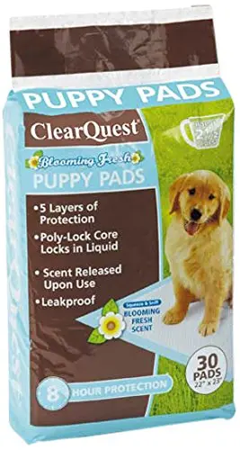 Clear Quest Blooming Fresh Puppy Training Pads – 30 Count 1