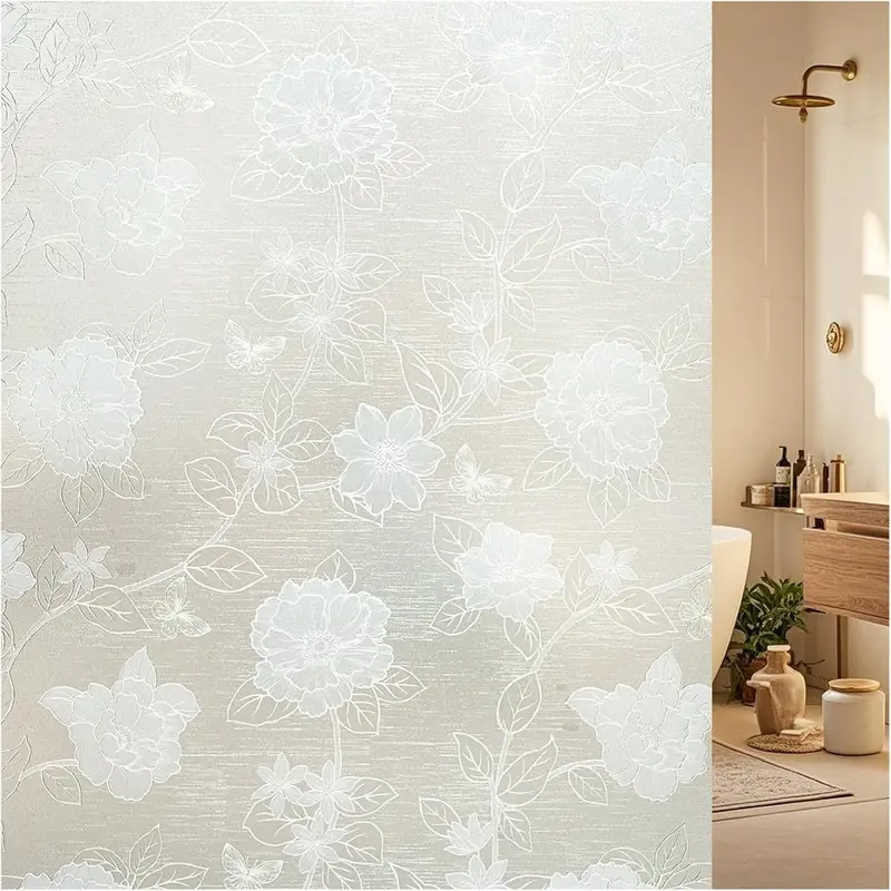 Coavas Frosted Static Cling Window Film – Uv-Blocking Privacy Film, No Adhesive, 35.4" X 78.7" 1