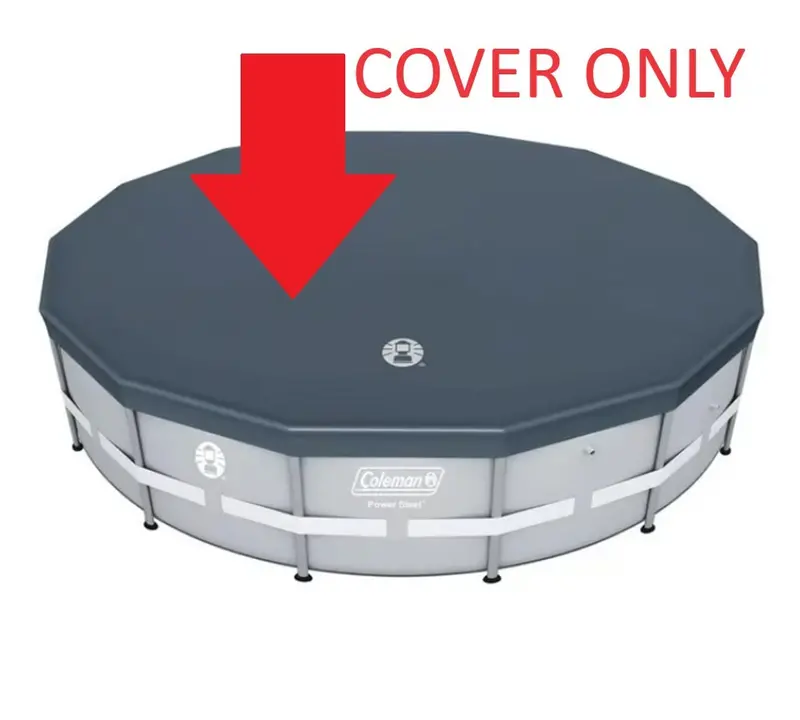 Coleman Power Steel 24 Ft X 52 In Round Pool Replacement Cover – Black 1