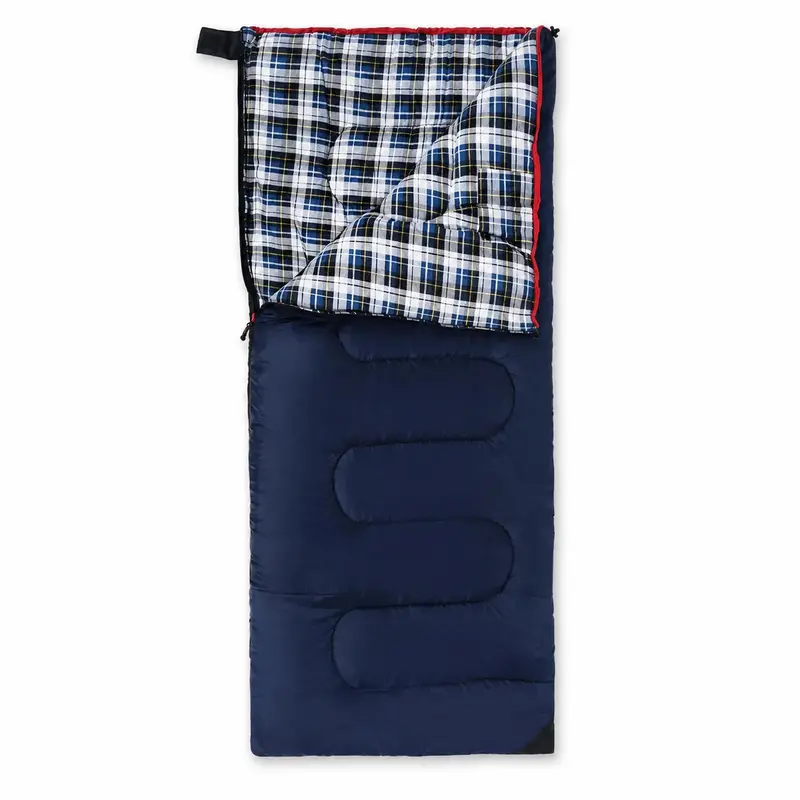 Cotton Flannel Rectangular Sleeping Bag – 32°F To 77°F Comfort Range 1
