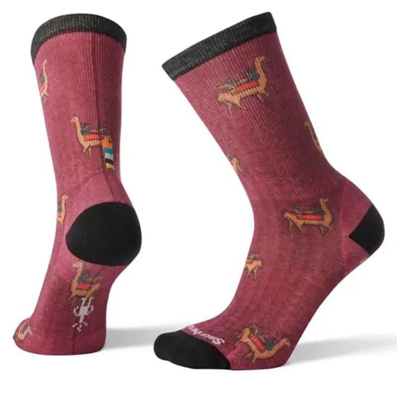 Curated Llama Adventure Crew Women'S Fun-Print Hiking Socks 1