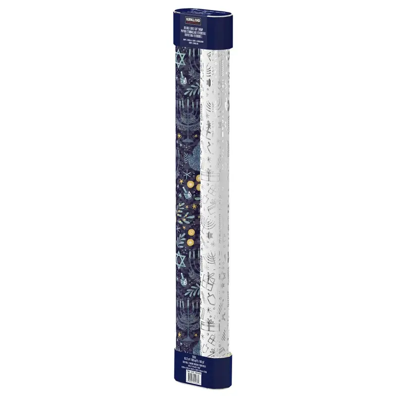 Double-Sided Hanukkah Wrapping Paper – 2-Roll Set (180 Sq Ft Total) With Front-And-Back Festival Designs 1