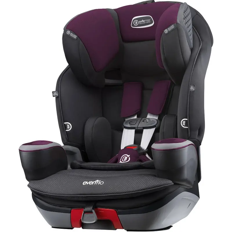 Evenflo Safemax 3-In-1 Booster Seat – Harness-To-Booster Transition, Purple Berry 1
