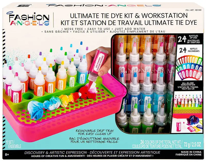 Fashion Angels Tie-Dye Studio Kit – 24-Color Dye Set With Workstation 1