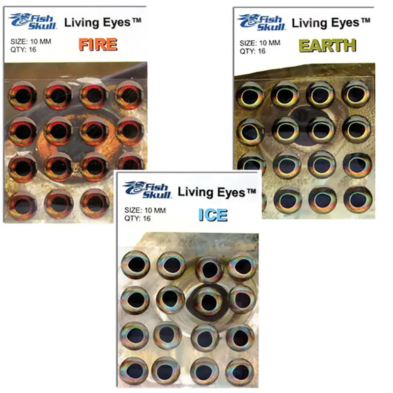 Fish Skull Living Eyes – 3D Realistic Fly Tying Eyes 1