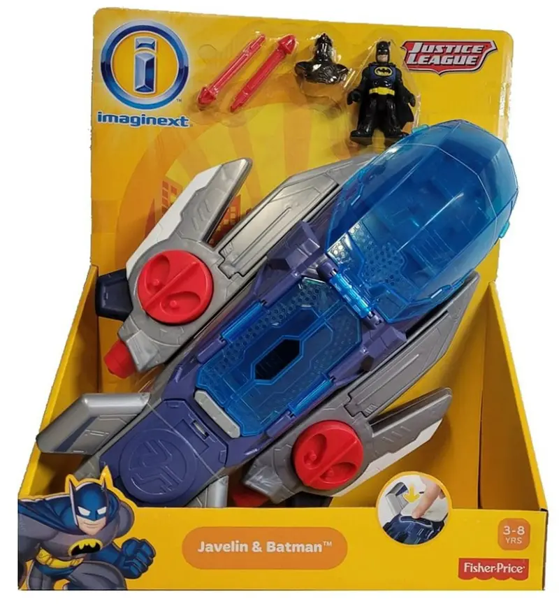 Fisher-Price Imaginext Justice League Playset – Batman Figure With Javelin Accessory 1