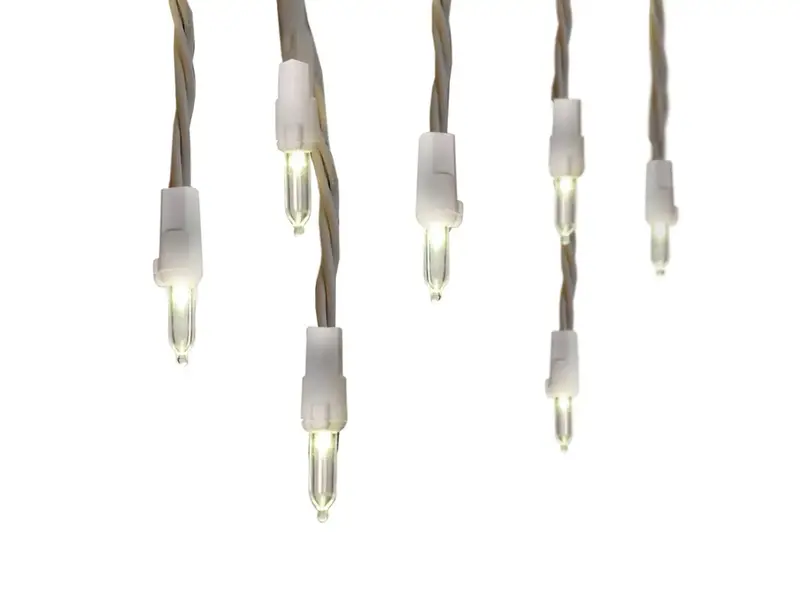 Ge Staybright 150-Count Warm White Led Icicle Lights – White Wire 1