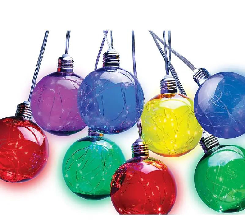 Ge Staybright G-100 Microbright 135-Led Multicolor Ornament String Lights – 9-Piece Set 1