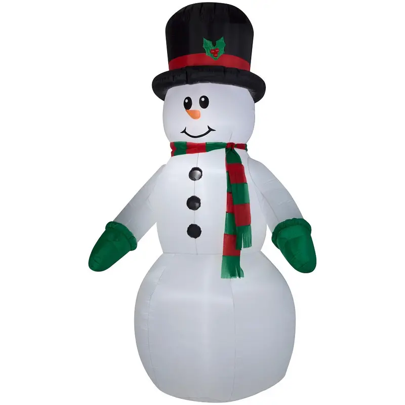 Gemmy 10-Foot Animated Airblown Snowman Decor – Led-Lit With Scarf & Top Hat 1