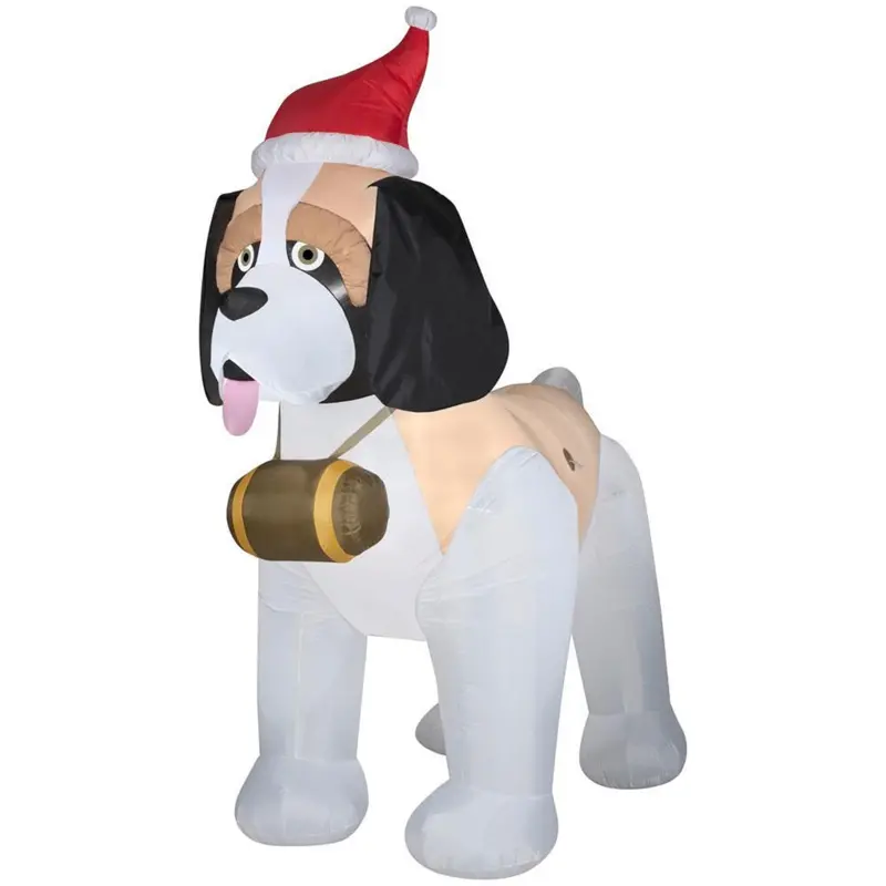 Gemmy Airblown Inflatable St. Bernard Dog – 9-Foot Giant Holiday Decoration 1