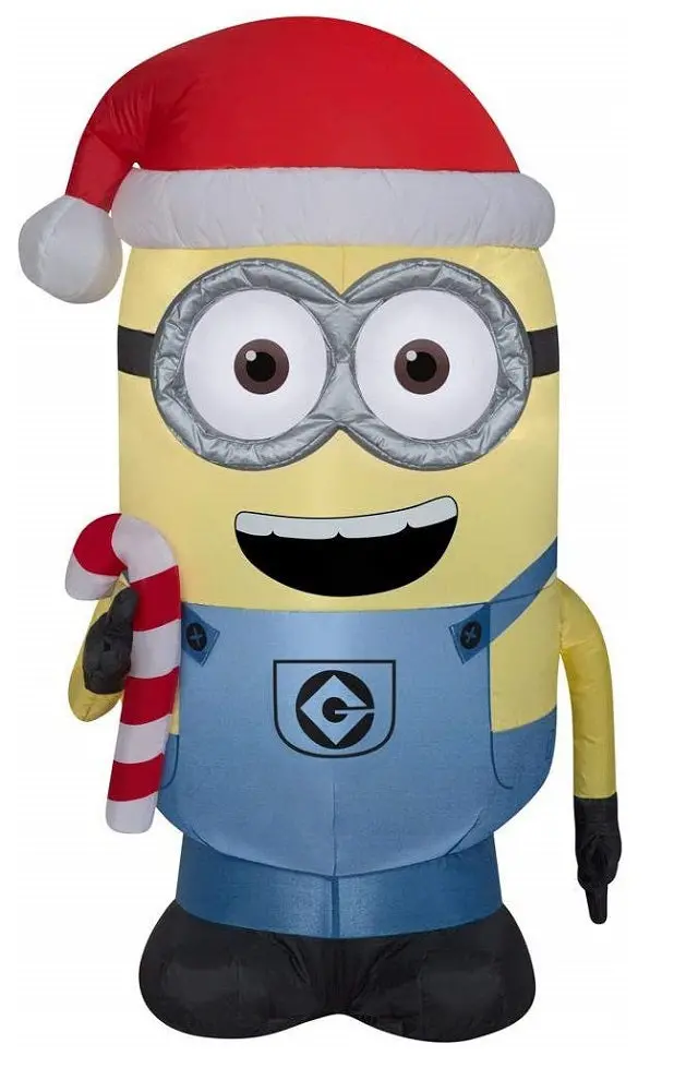 Gemmy Despicable Me Minion Dave Inflatable – 3.5-Foot Lighted Holiday Decoration 1