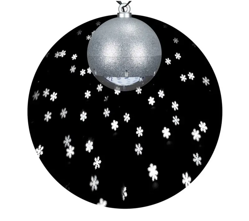 Gemmy Lightshow Hanging Projection Ornament – Multi-Function White Display 1