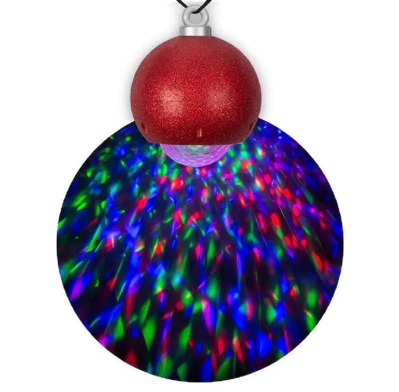 Gemmy Lightshow Kaleidoscope Hanging Projection Ornament – Multi-Function, Red 1