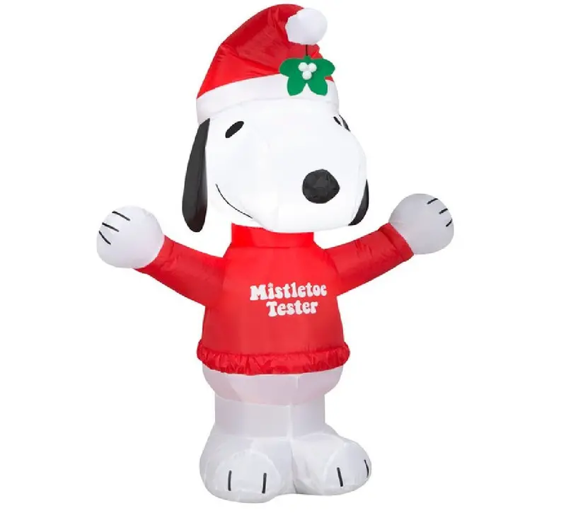Gemmy Peanuts Snoopy 'Mistletoe Tester' Inflatable Scene – 3.5-Foot Holiday Display 1