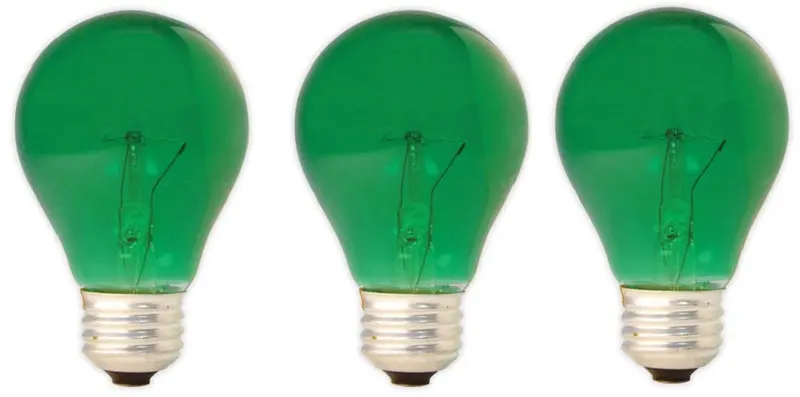 Green A19 Party Light Bulbs – 25-Watt, 3-Pack 1