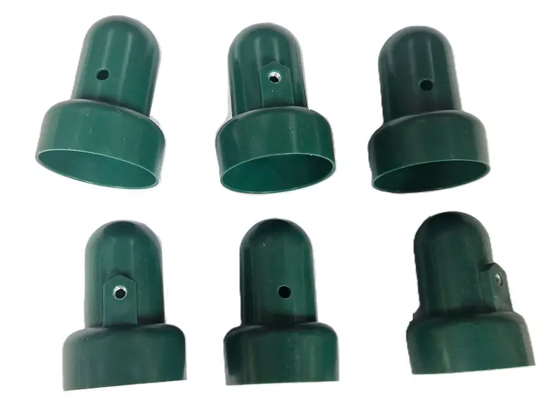 Green Flat-Design Pole Caps For Skywalker Trampoline Enclosures (6-Pack) 1