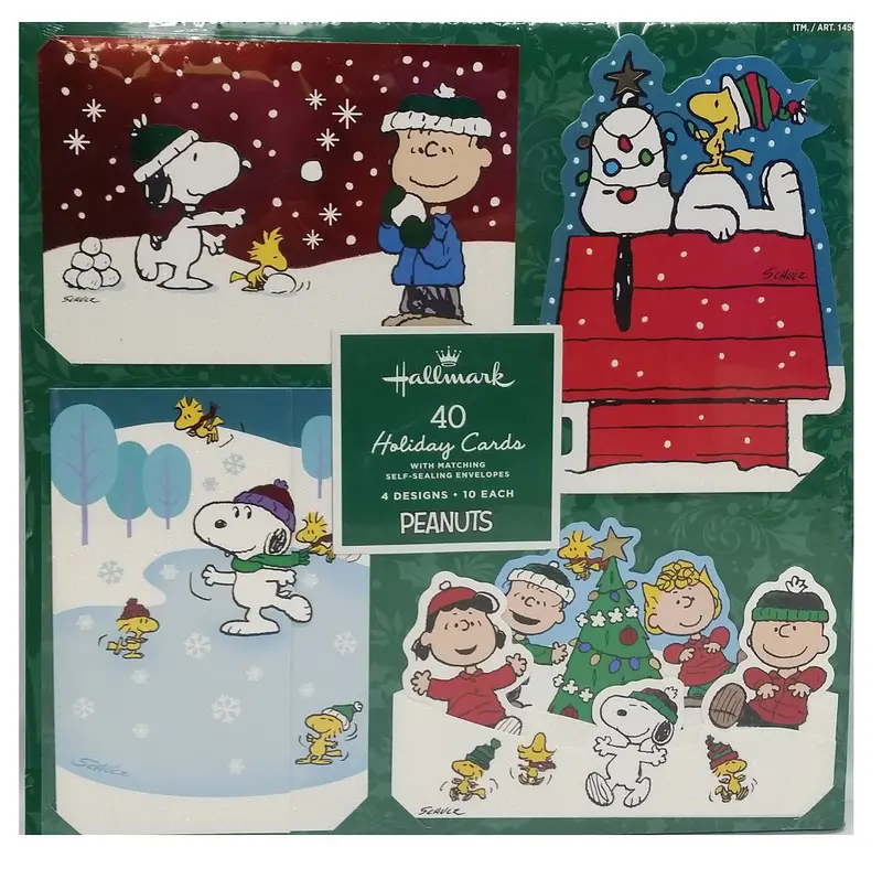 Hallmark Peanuts-Themed Holiday Card Set – 40 Cards With Envelopes 1