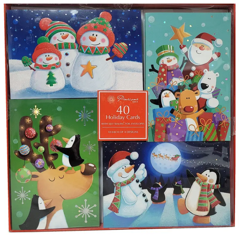 Hartspring Lane 40 Winter Guest Holiday Cards With Matching Self-Sealing Envelopes 1