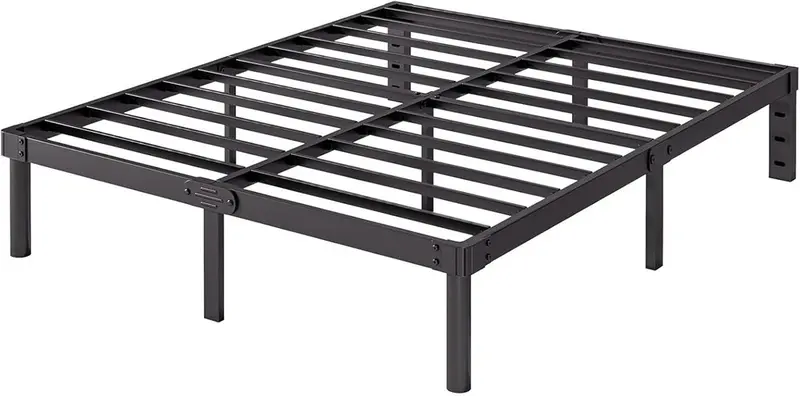 Heavy-Duty 14-Inch Metal Full-Size Bed Frame – No Box Spring Required, Quiet Assembly (Model 4003-14A) 1