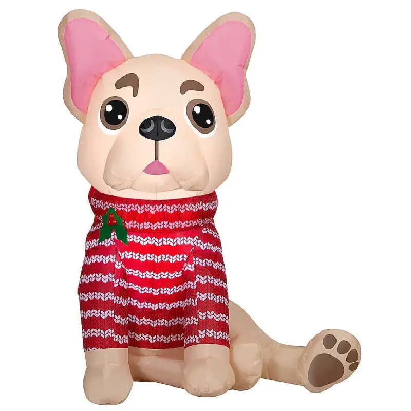 Holiday Living 3.5-Foot Lighted French Bulldog Inflatable Christmas Yard Decor 1