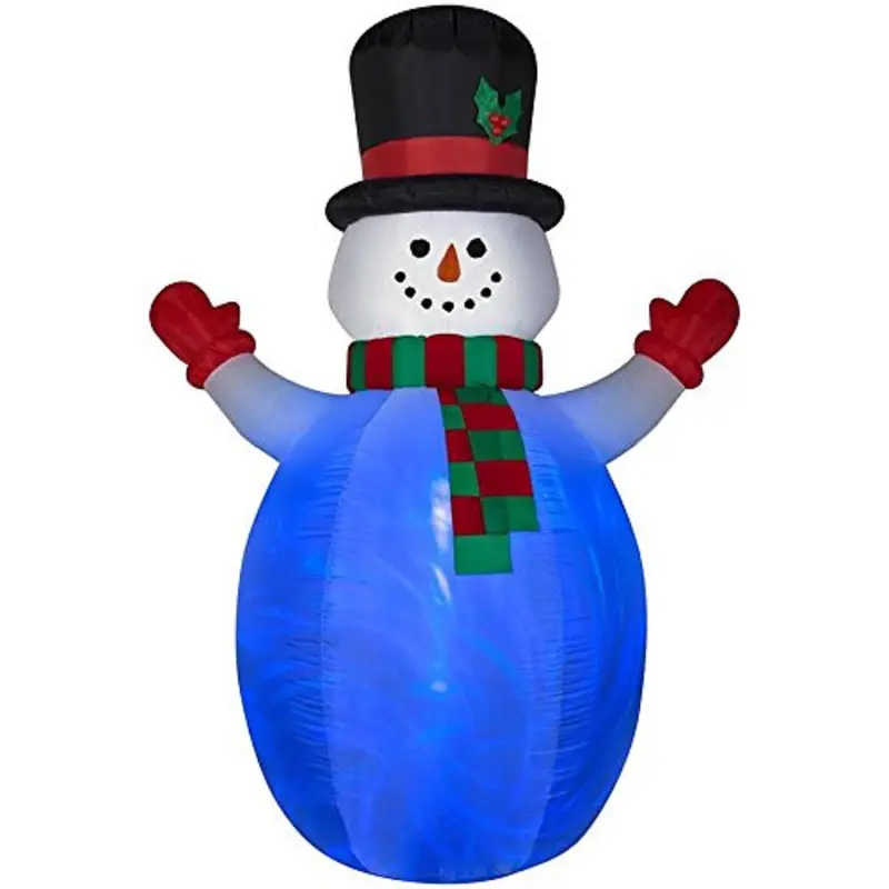 Holiday Living Projection Lightribbon Snowman – Airblown Inflatable Decor 1