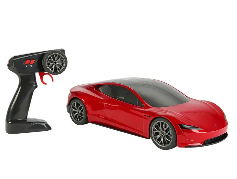 Hot Wheels Rc Tesla Roadster – 1:10 Scale Red Electric Remote-Control Car 1