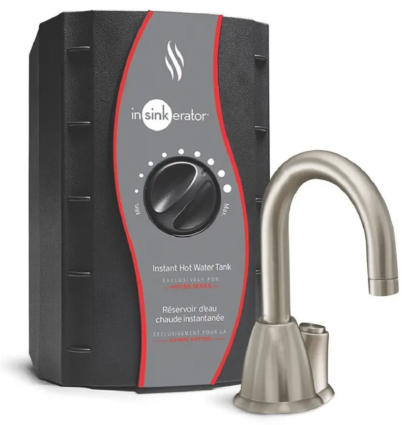 Insinkerator Invite Hot 100 Instant Hot Water Dispenser – Satin Nickel Faucet System 1