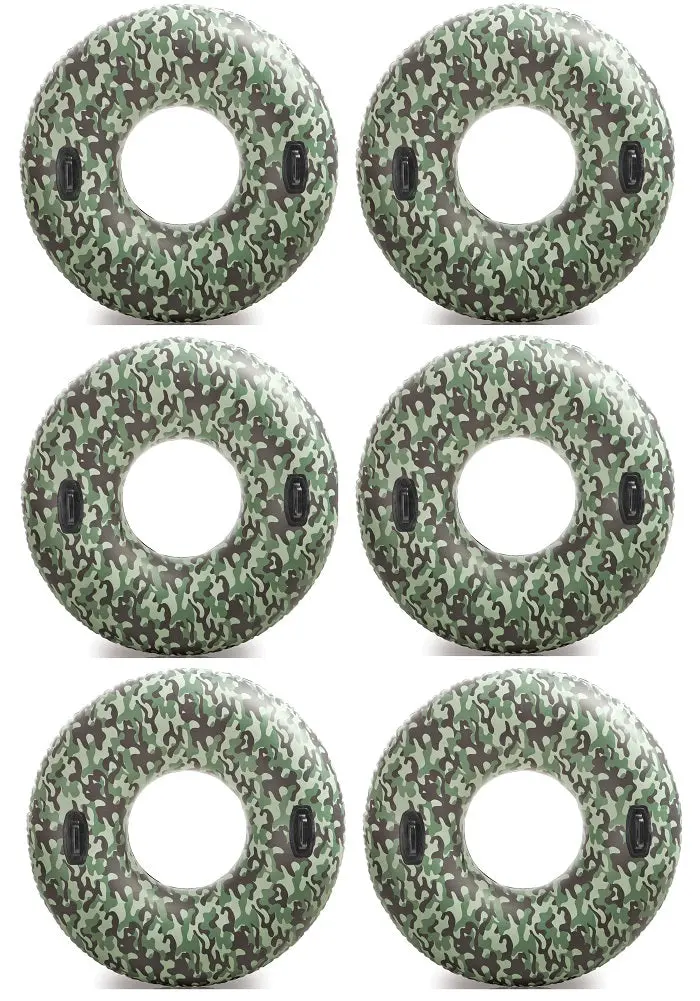 Intex Camo-Themed Inflatable Water Tube – 47" Vinyl Towable, 6-Pack 1